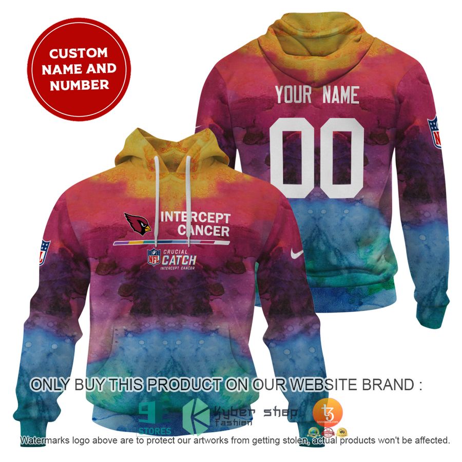 personalized intercept cancer nfl arizona cardinals shirt hoodie 1 58692