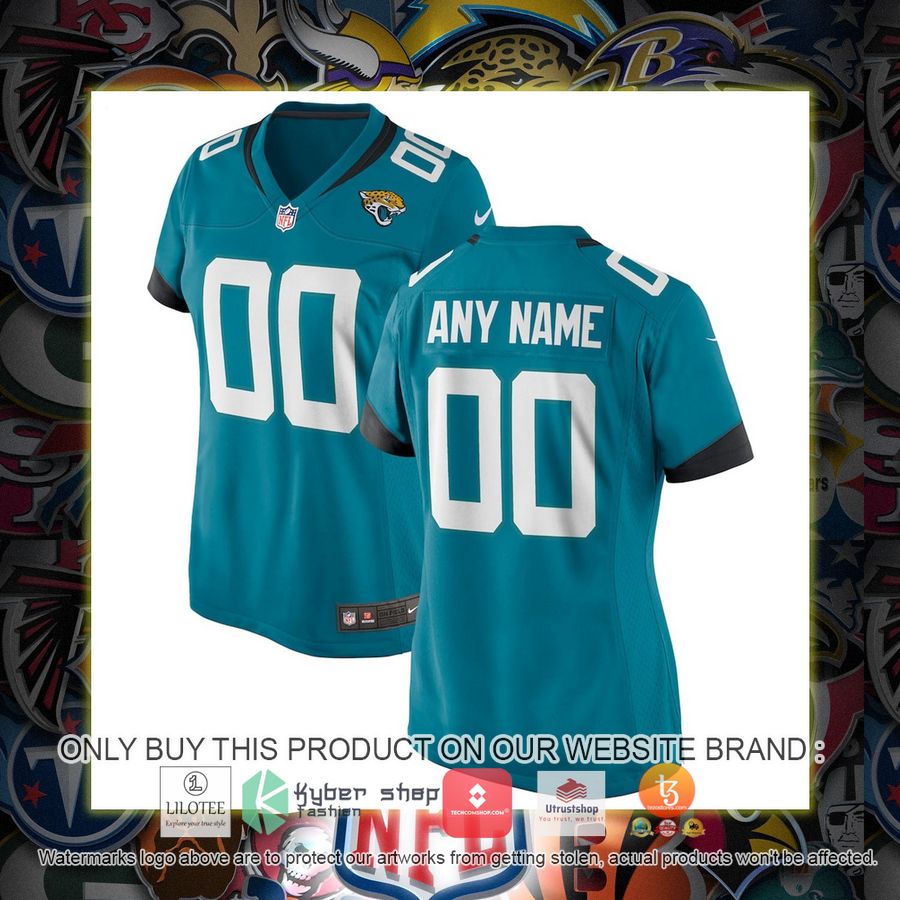 HOT Jacksonville Jaguars Nike Women's Alternate Teal Personalized Football Jersey 6 personalized jacksonville jaguars nike womens alternate teal football jersey 1 46796