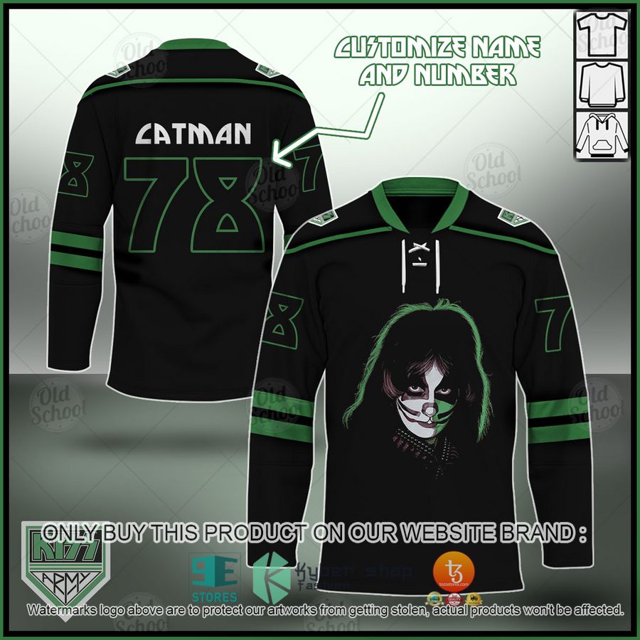 personalized kiss the solo albums catman hockey jersey 1 9217