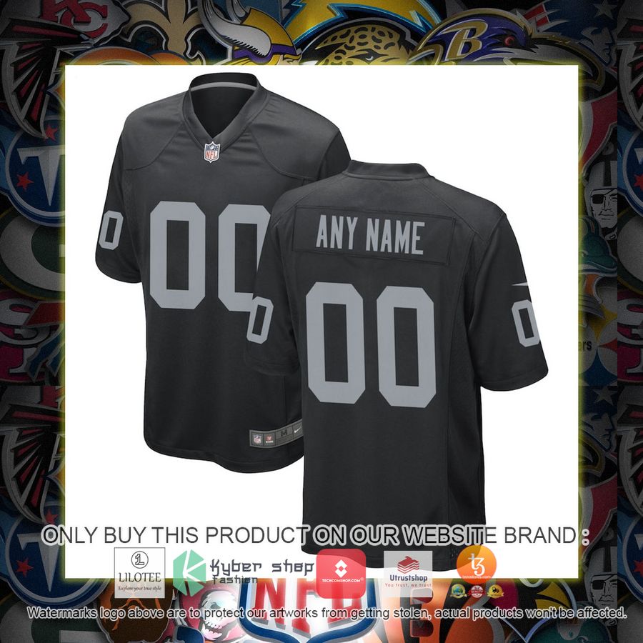 HOT Las Vegas Raiders Nike Black Personalized Football Jersey 1 personalized las vegas raiders nike black football jersey 1 82575