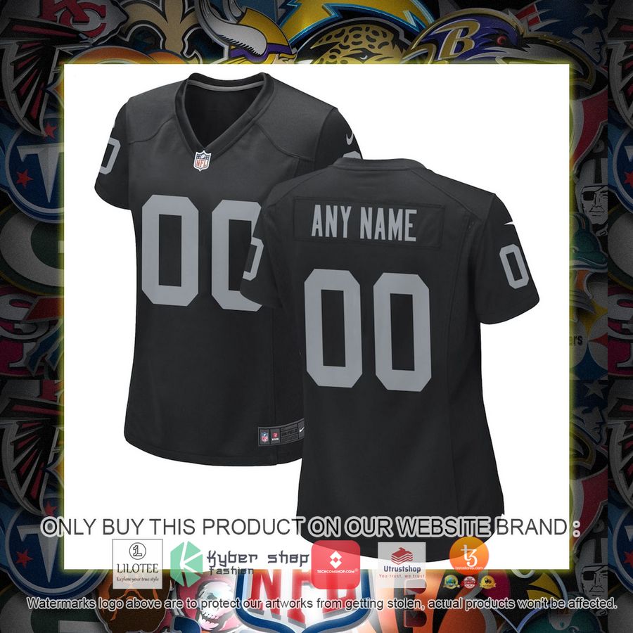 personalized las vegas raiders nike womens black football jersey 1 9359