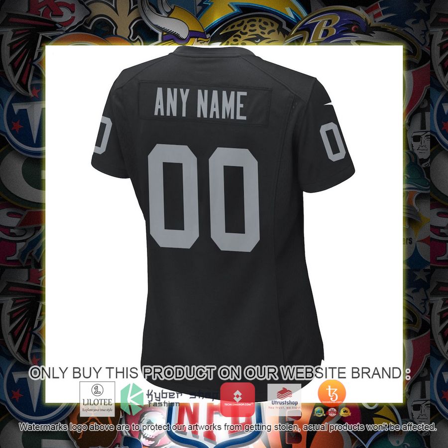 HOT Las Vegas Raiders Nike Women's Black Custom Football Jersey Shirt 3 personalized las vegas raiders nike womens black football jersey 3 14148