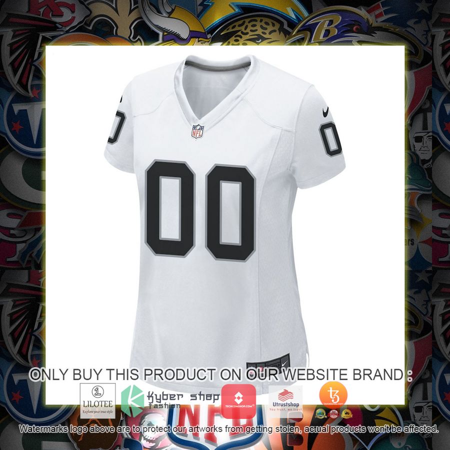 HOT Las Vegas Raiders Nike Women's White Personalized Football Jersey 2 personalized las vegas raiders nike womens white football jersey 2 90064