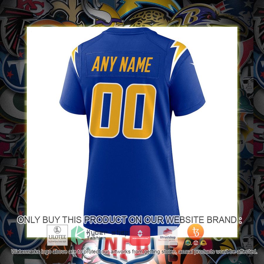 HOT Los Angeles Chargers Nike Women's Alternate Royal Personalized Football Jersey 3 personalized los angeles chargers nike womens alternate royal football jersey 3 55819