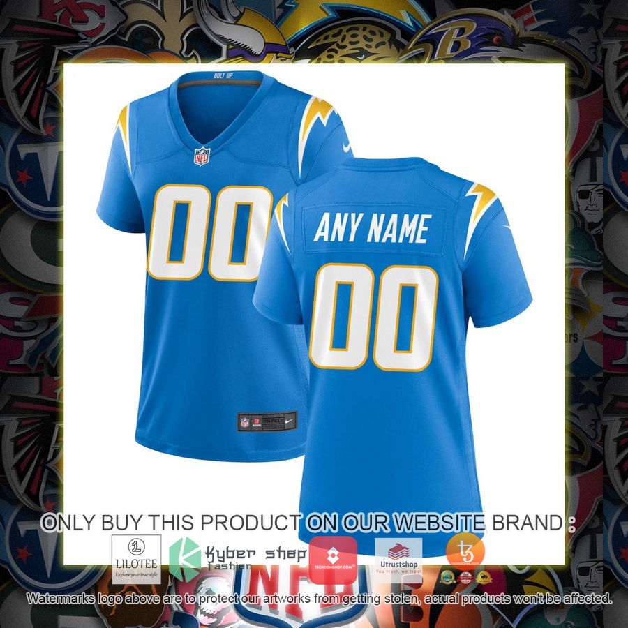 HOT Los Angeles Chargers Nike Women's Powder Blue Personalized Football Jersey 1 personalized los angeles chargers nike womens powder blue football jersey 1 76672