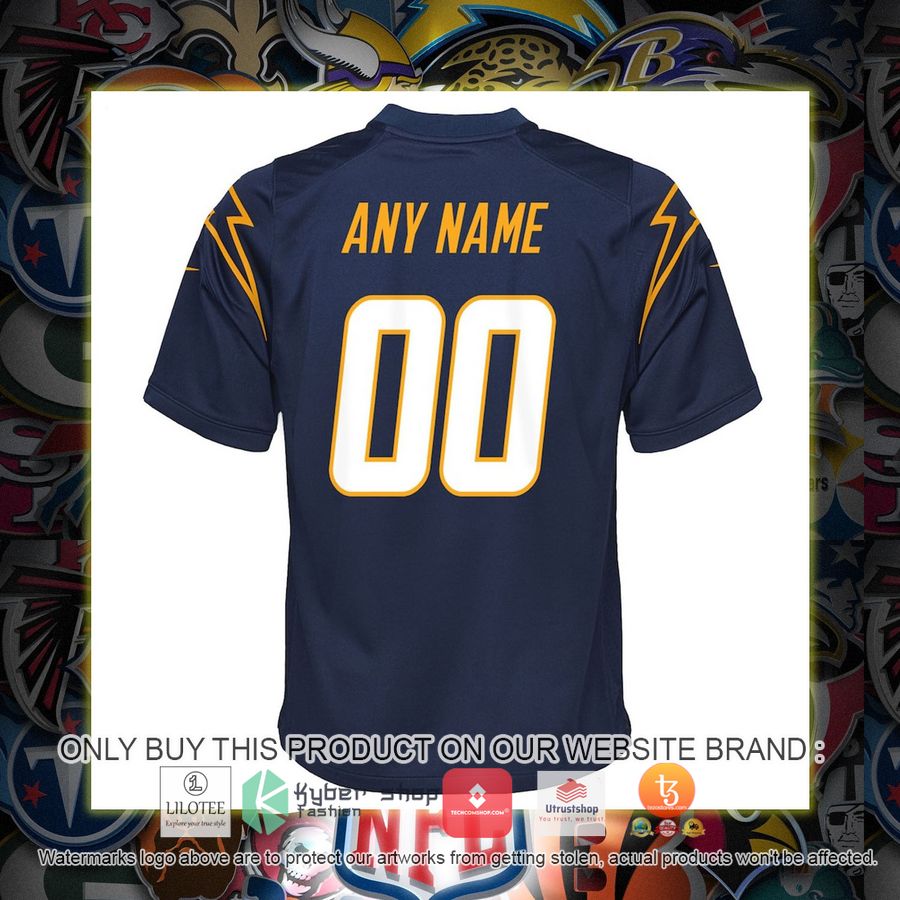 HOT Los Angeles Chargers Nike Youth Alternate Navy Custom Football Jersey Shirt 3 personalized los angeles chargers nike youth alternate navy football jersey 3 91116