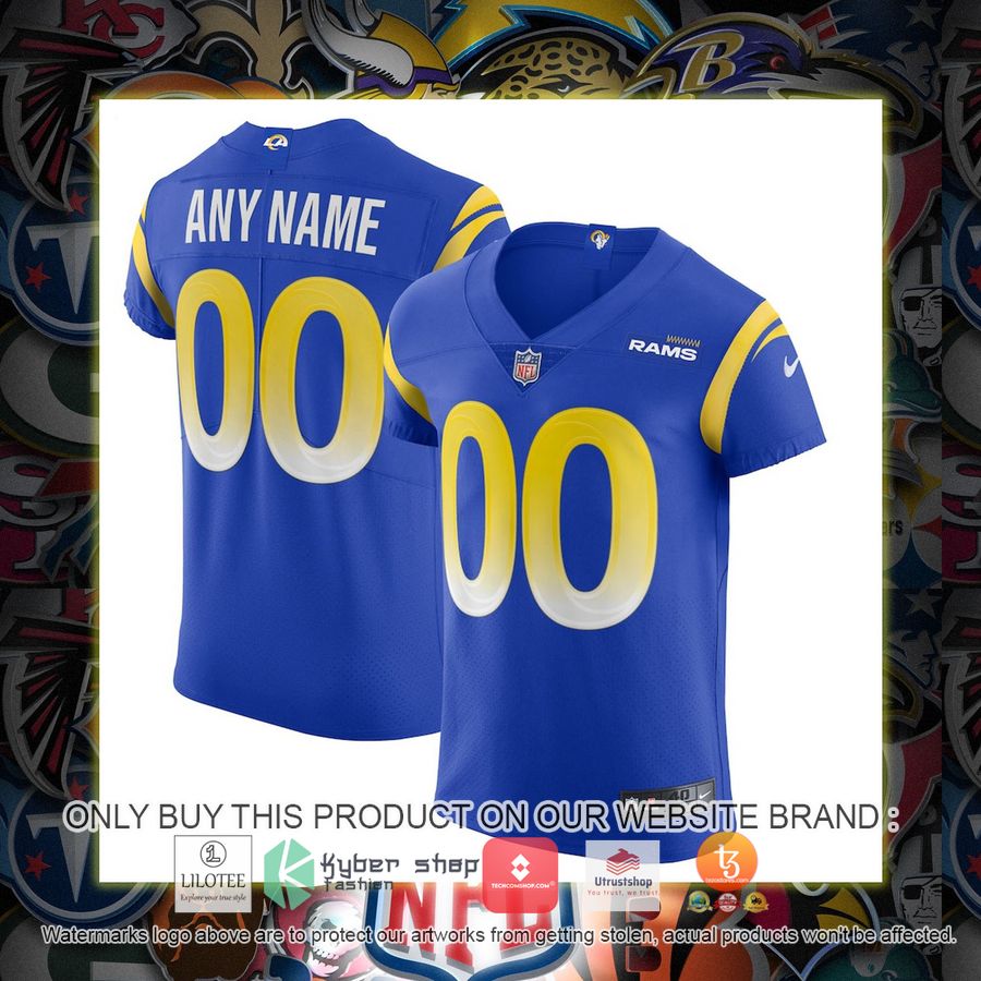 personalized los angeles rams nike vapor elite royal football jersey 1 3658