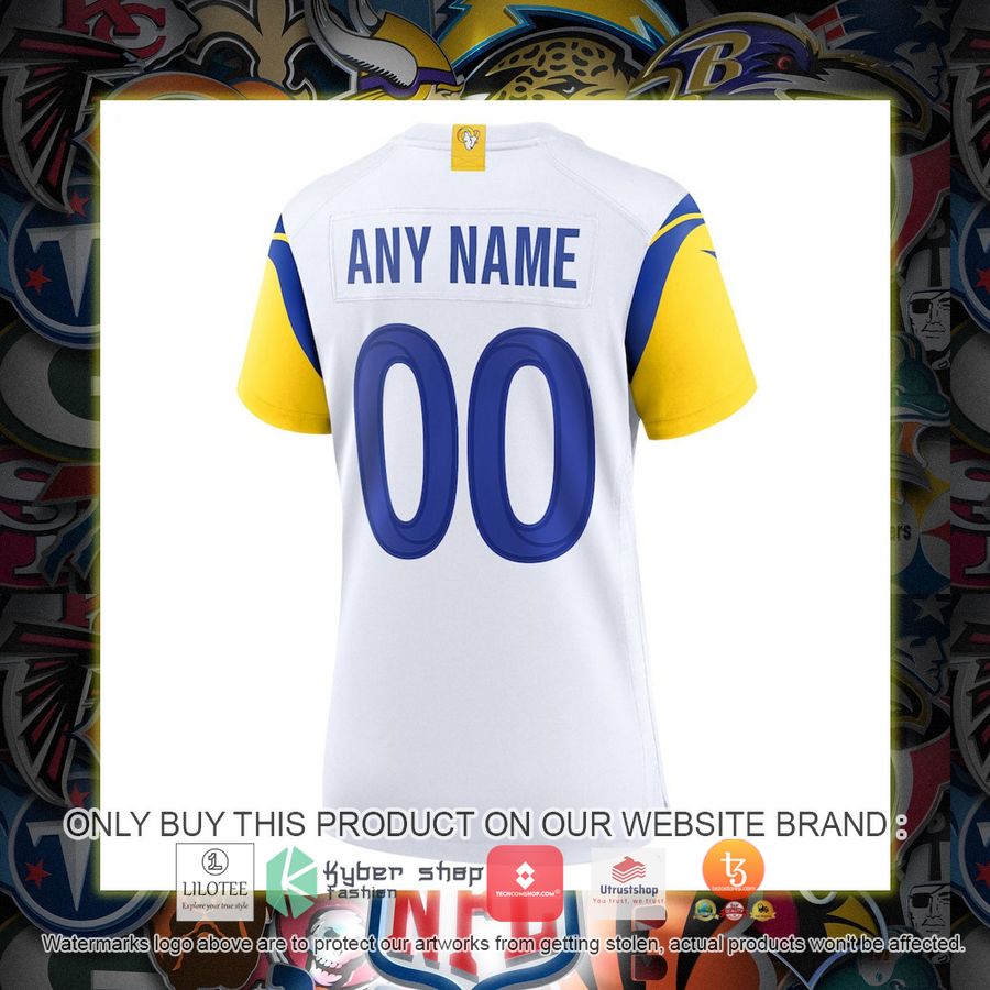 HOT Los Angeles Rams Nike Women's Alternate White Personalized Football Jersey 3 personalized los angeles rams nike womens alternate white football jersey 3 48171