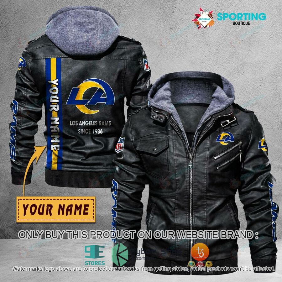 personalized los angeles rams since 1936 leather jacket 1 71765