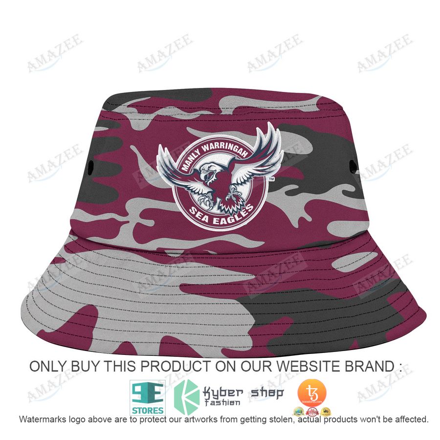 personalized manly warringah sea eagles camo bucket hat 1 46446