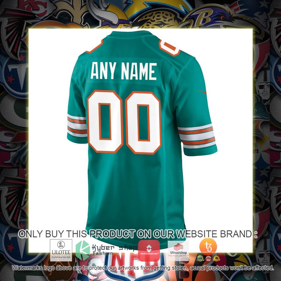 HOT Miami Dolphins Nike Alternate Aqua Personalized Football Jersey 3 personalized miami dolphins nike alternate aqua football jersey 3 73808