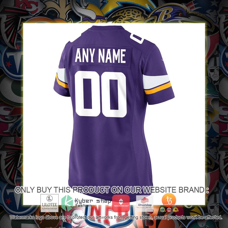 HOT Minnesota Vikings Nike Women's Purple Personalized Football Jersey 3 personalized minnesota vikings nike womens purple football jersey 3 27439