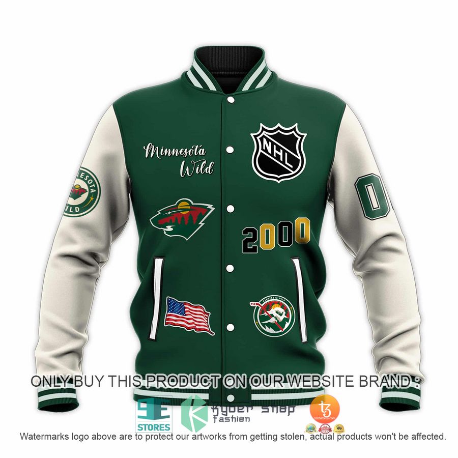 personalized minnesota wild 2000 baseball jacket 2 71156