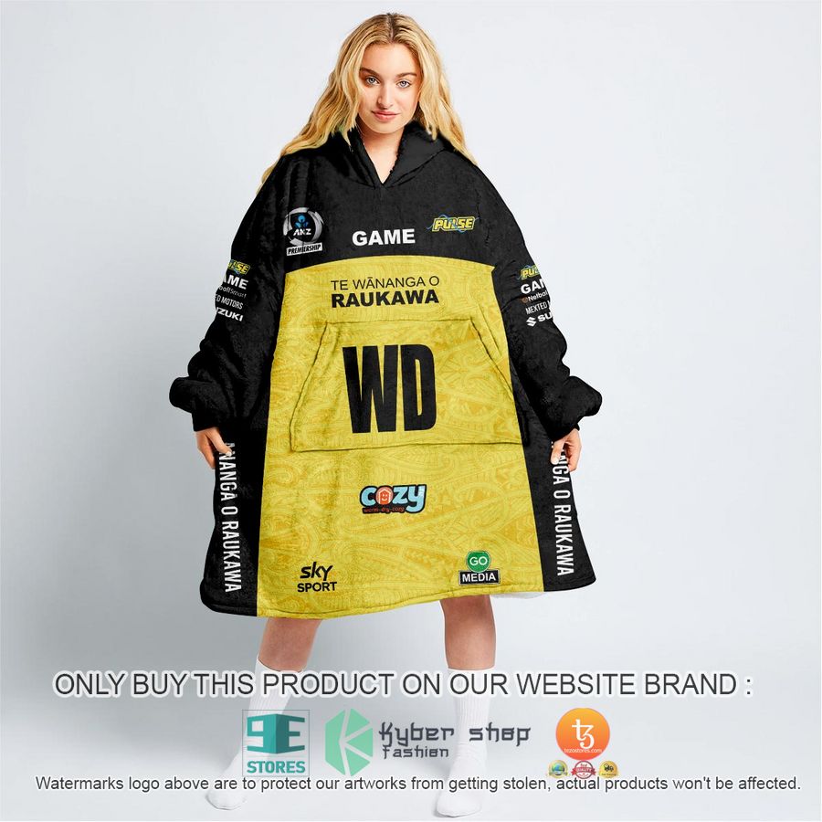 NEW Personalized Netball New Zealand ANZ Central Puls Fleece Hoodie Blanket 1 personalized netball new zealand anz central puls sherpa hoodie blanket 1 47175