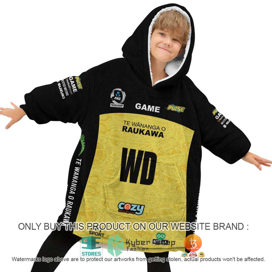 NEW Personalized Netball New Zealand ANZ Central Puls Fleece Hoodie Blanket 4 personalized netball new zealand anz central puls sherpa hoodie blanket 4 43981