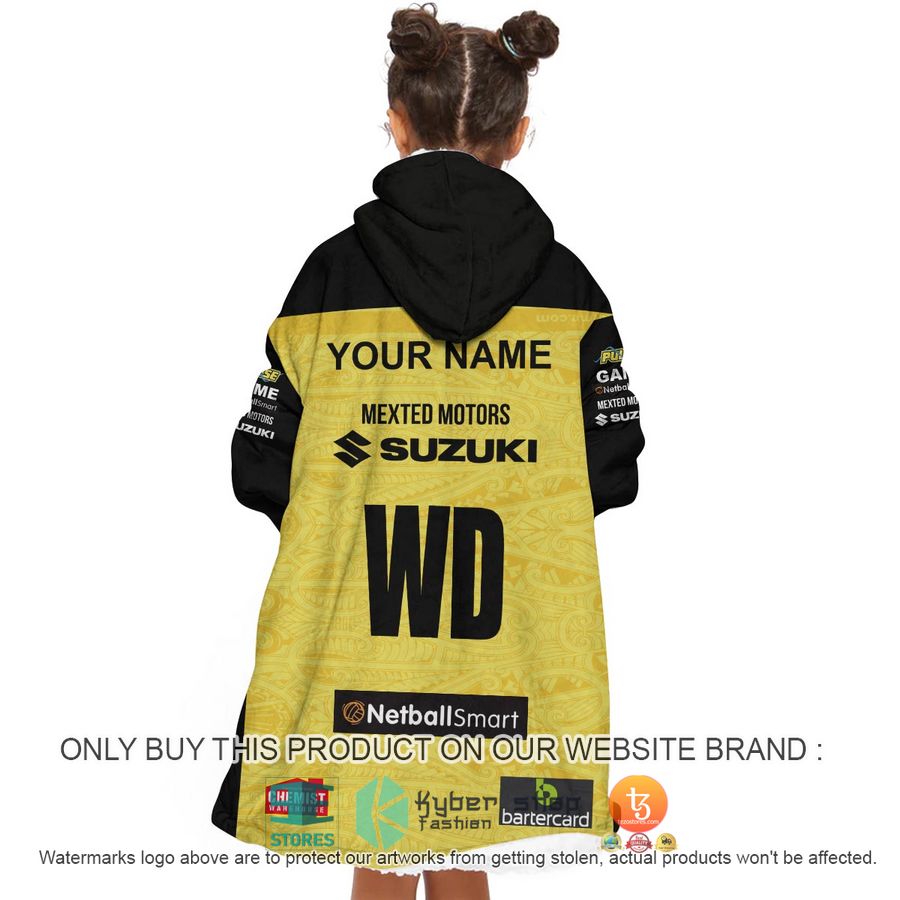 NEW Personalized Netball New Zealand ANZ Central Puls Fleece Hoodie Blanket 5 personalized netball new zealand anz central puls sherpa hoodie blanket 5 95452