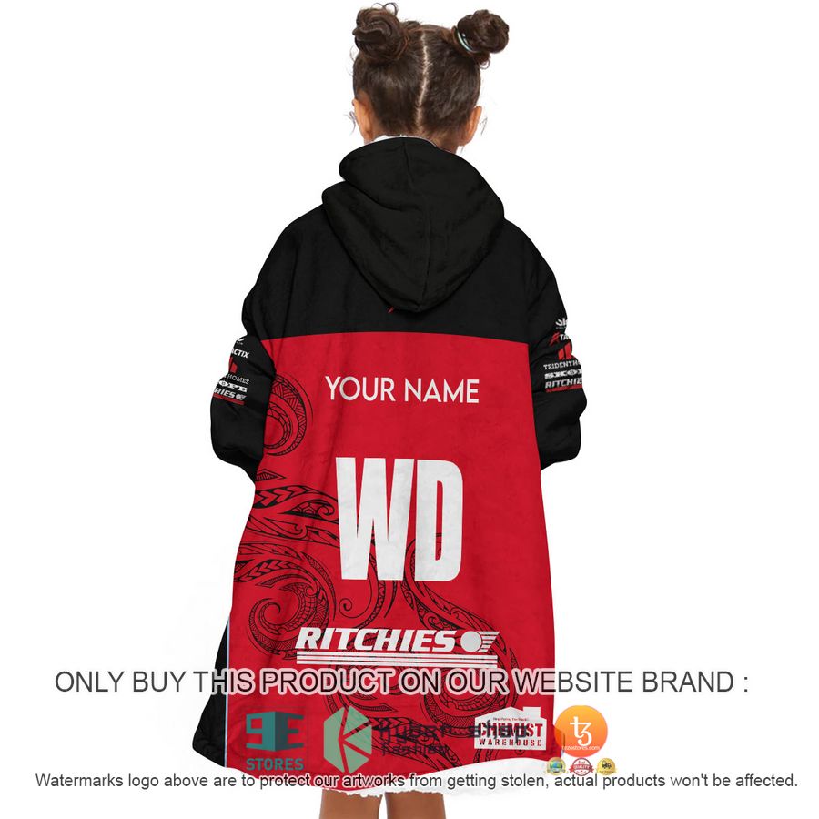 NEW Personalized Netball New Zealand ANZ Mainland Tactix Fleece Hoodie Blanket 5 personalized netball new zealand anz mainland tactix sherpa hoodie blanket 5 12079