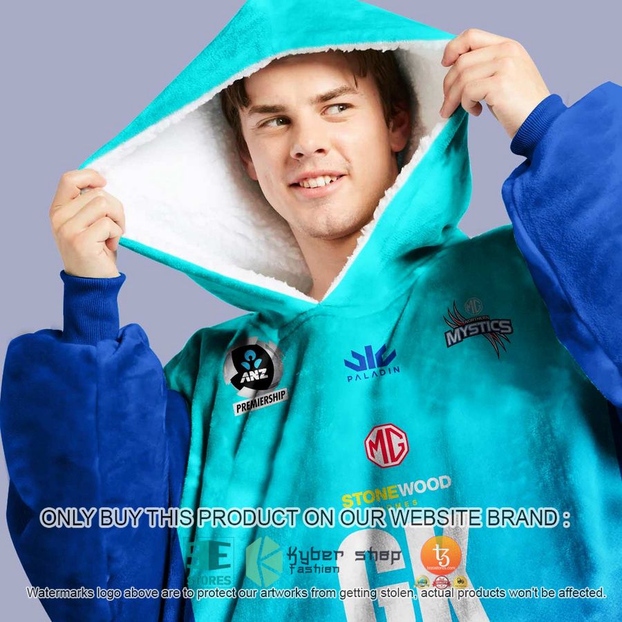 NEW Personalized Netball New Zealand ANZ Northern Mystics Fleece Hoodie Blanket 2 personalized netball new zealand anz northern mystics sherpa hoodie blanket 2 82648