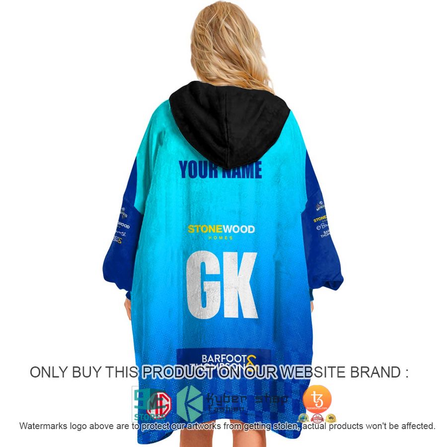 NEW Personalized Netball New Zealand ANZ Northern Mystics Fleece Hoodie Blanket 3 personalized netball new zealand anz northern mystics sherpa hoodie blanket 3 36032