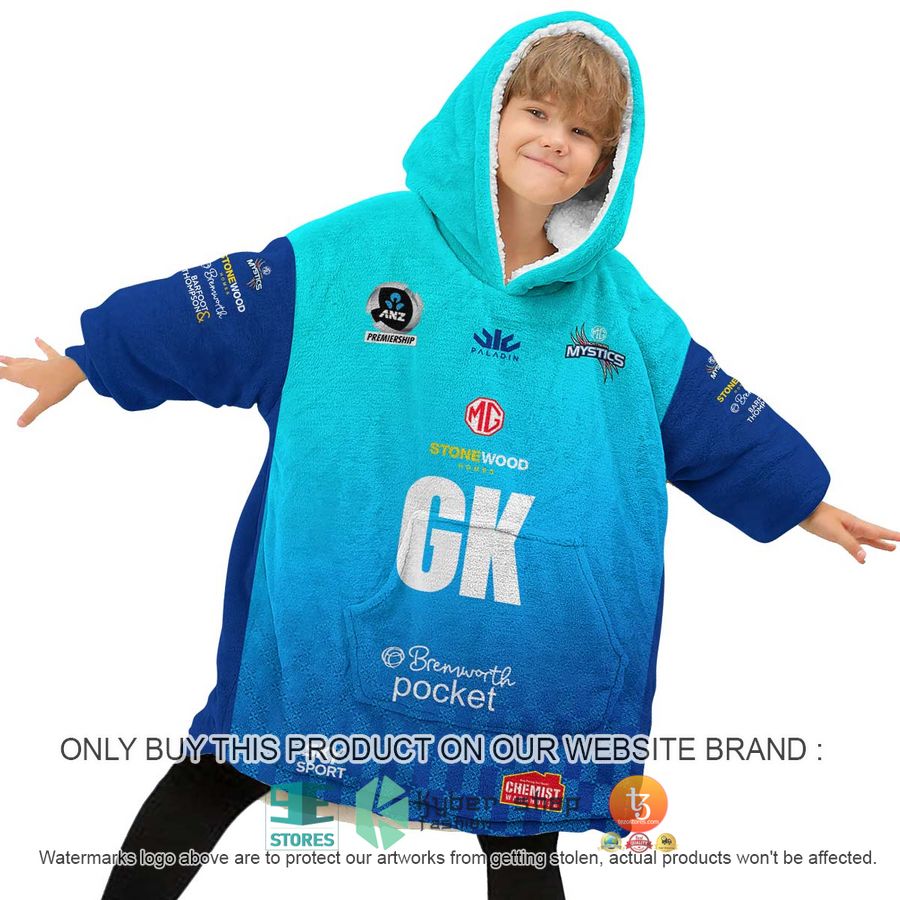 NEW Personalized Netball New Zealand ANZ Northern Mystics Fleece Hoodie Blanket 4 personalized netball new zealand anz northern mystics sherpa hoodie blanket 4 28287