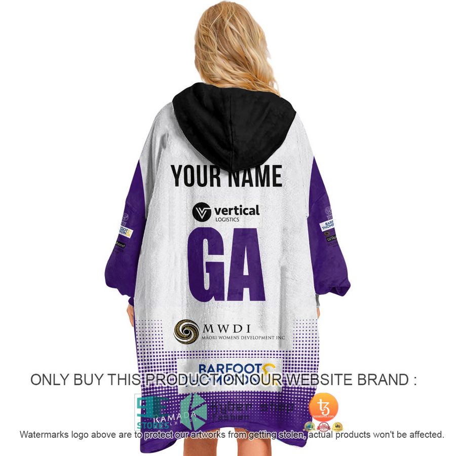 NEW Personalized Netball New Zealand ANZ Nothern Stars Fleece Hoodie Blanket 3 personalized netball new zealand anz nothern stars sherpa hoodie blanket 3 67767