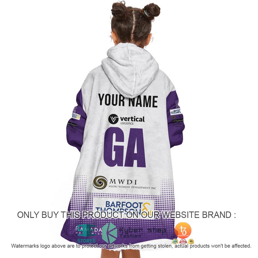 NEW Personalized Netball New Zealand ANZ Nothern Stars Fleece Hoodie Blanket 5 personalized netball new zealand anz nothern stars sherpa hoodie blanket 5 12561