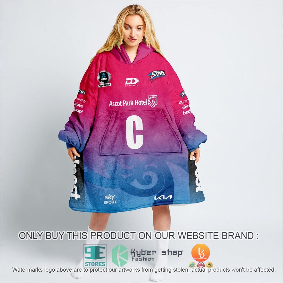 NEW Personalized Netball New Zealand ANZ Southern Steels Fleece Hoodie Blanket 10 personalized netball new zealand anz southern steels sherpa hoodie blanket 1 69265