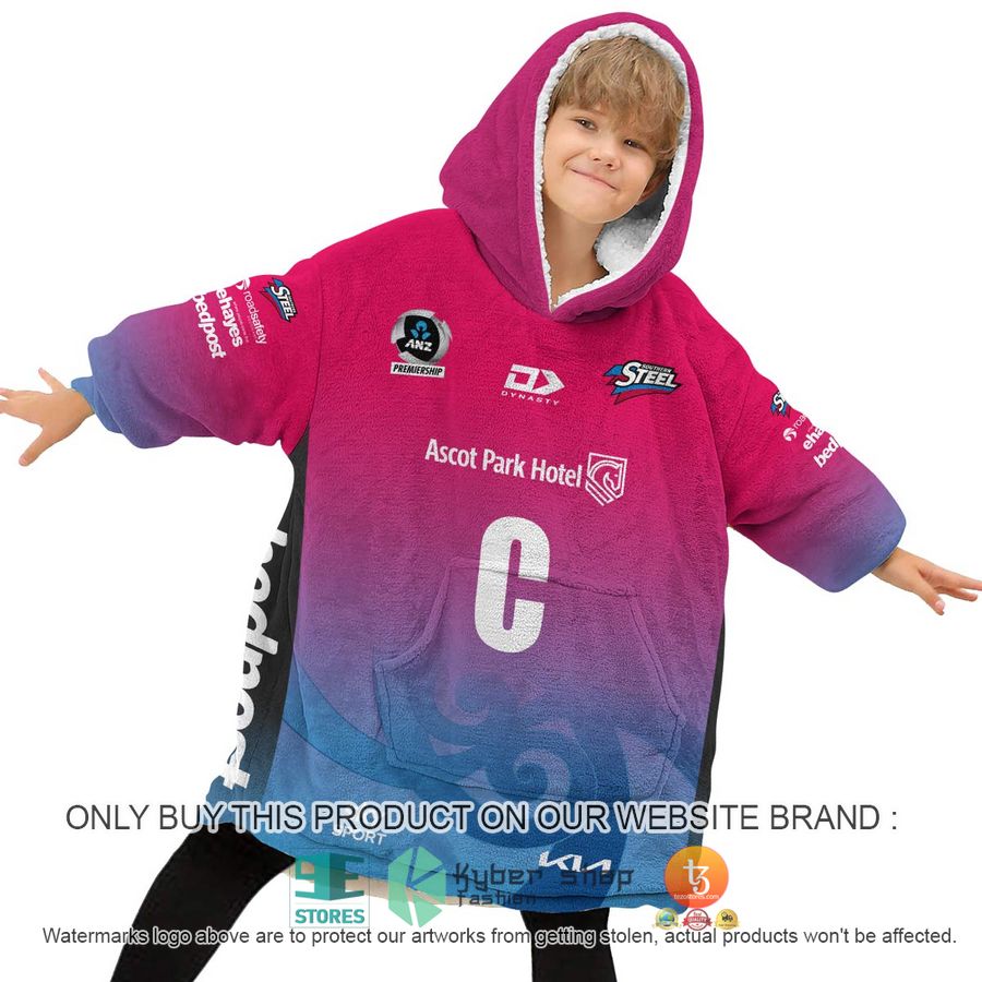 NEW Personalized Netball New Zealand ANZ Southern Steels Fleece Hoodie Blanket 4 personalized netball new zealand anz southern steels sherpa hoodie blanket 4 9841
