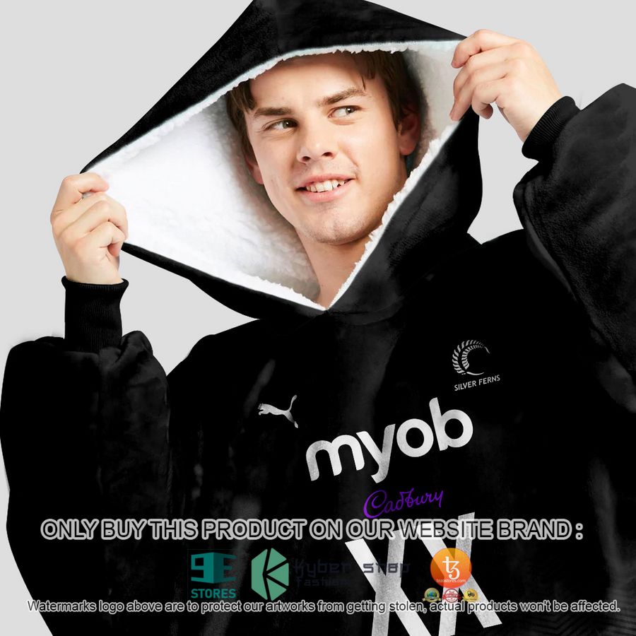 NEW Personalized Netball New Zealand Silver Ferns Fleece Hoodie Blanket 2 personalized netball new zealand silver ferns sherpa hoodie blanket 2 79692
