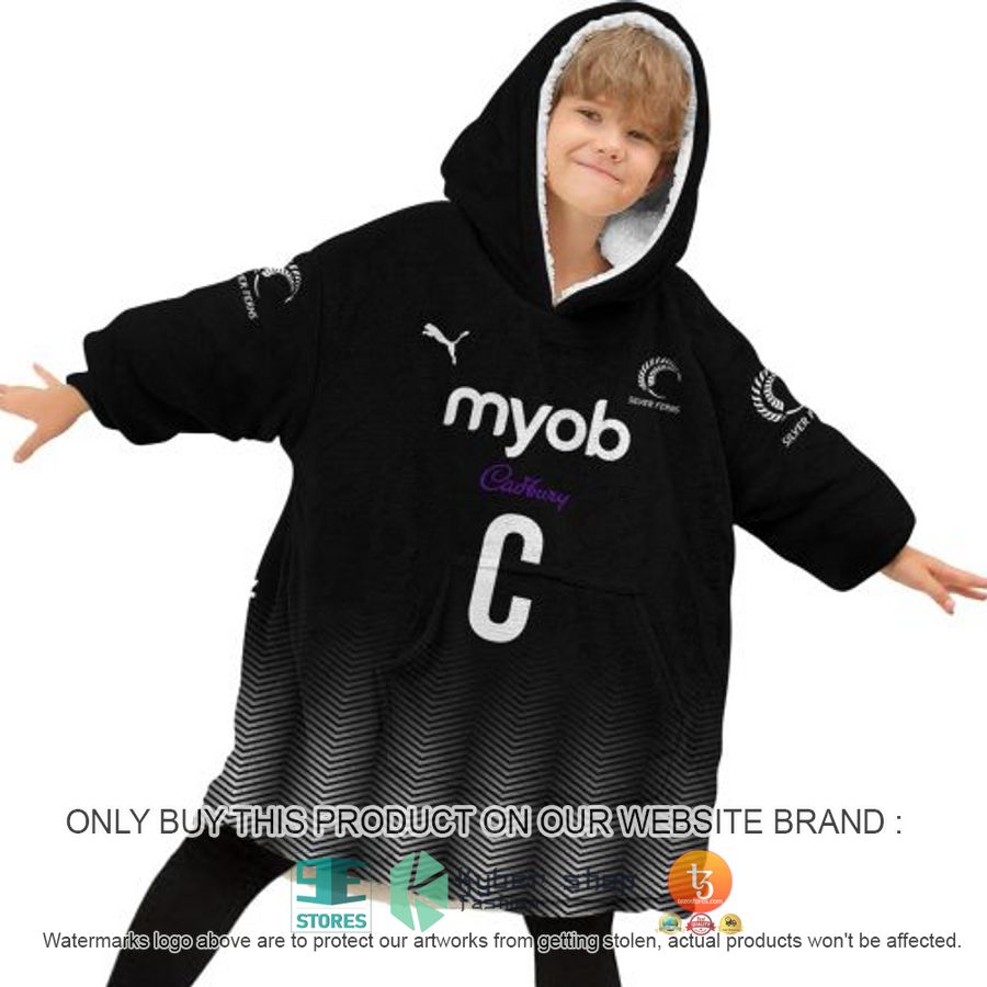 NEW Personalized Netball New Zealand Silver Ferns Fleece Hoodie Blanket 4 personalized netball new zealand silver ferns sherpa hoodie blanket 4 25157