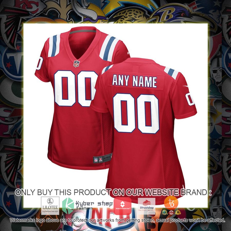 HOT New England Patriots Nike Women's Alternate Red Personalized Football Jersey 6 personalized new england patriots nike womens alternate red football jersey 1 51503