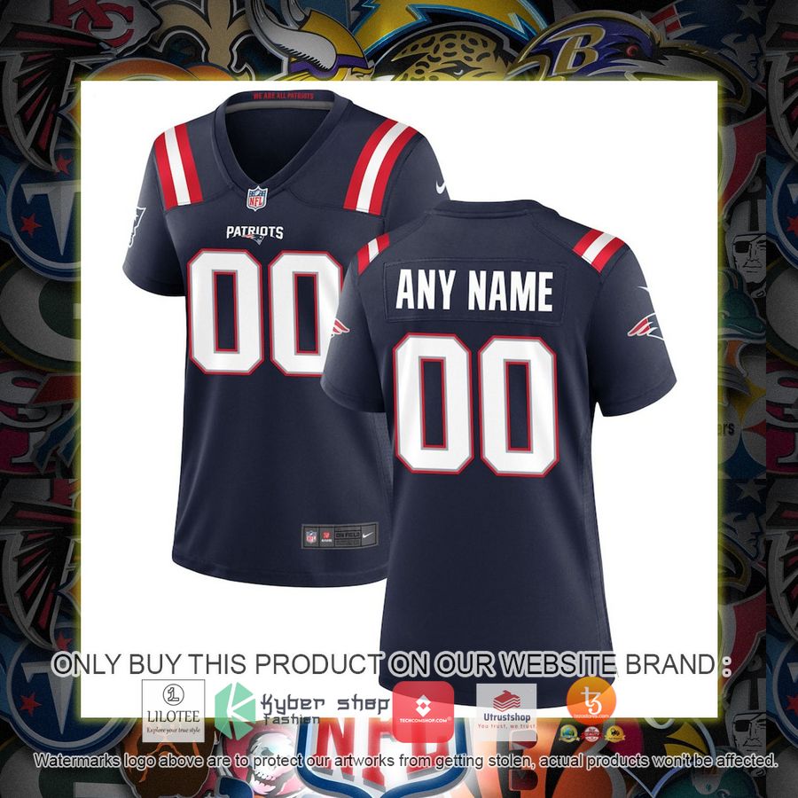 personalized new england patriots nike womens navy football jersey 1 52043