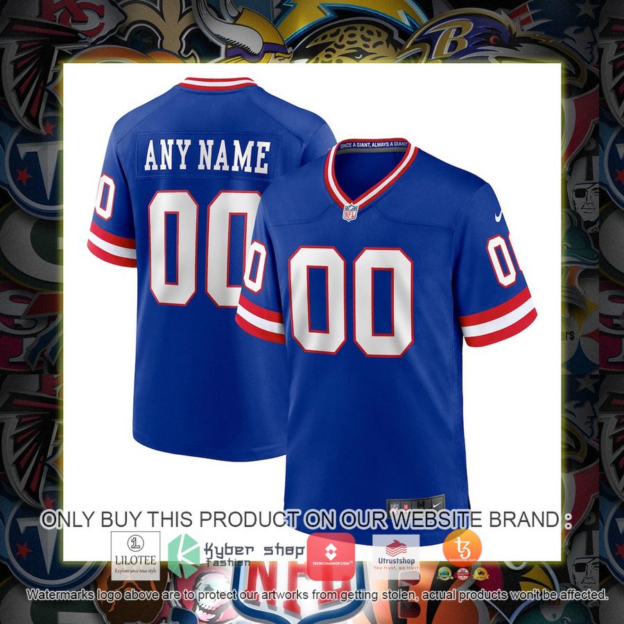 personalized new york giants nike classic royal football jersey 1 53463