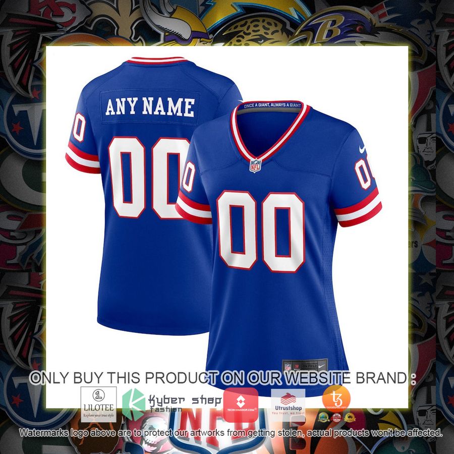 HOT New York Giants Nike Women's Classic Royal Personalized Football Jersey 6 personalized new york giants nike womens classic royal football jersey 1 88003