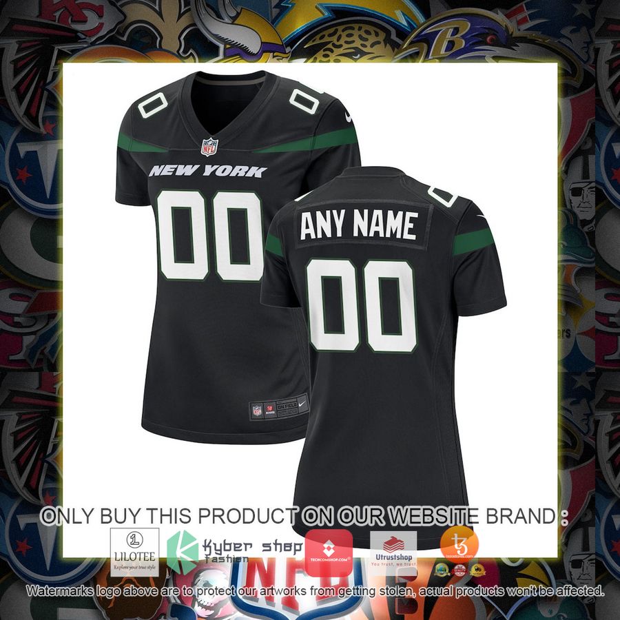 HOT New York Jets Nike Women's Alternate Stealth Black Personalized Football Jersey 6 personalized new york jets nike womens alternate stealth black football jersey 1 49739