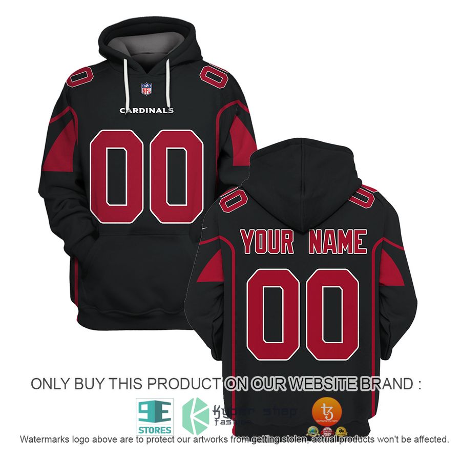 personalized nfl arizona cardinals black red shirt hoodie 1 39757