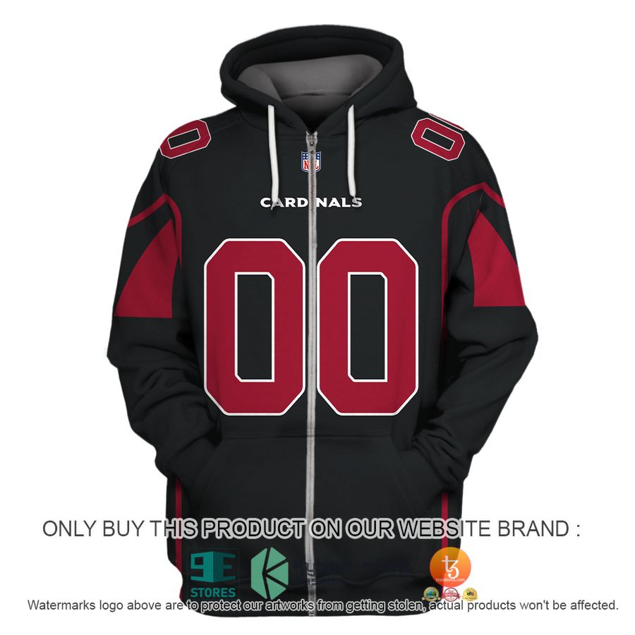 personalized nfl arizona cardinals black red shirt hoodie 3 21134