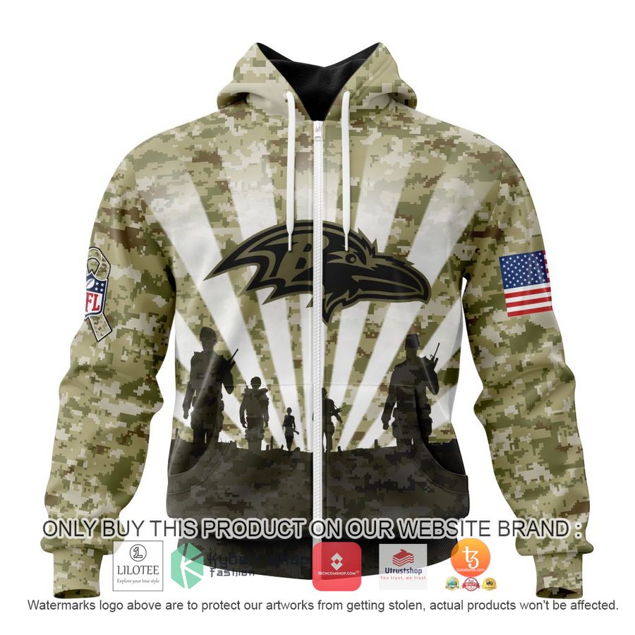 HOT Personalized NFL Baltimore Ravens Salute To Service Honor Veterans And Their Families 3D Shirt, Hoodie 2 personalized nfl baltimore ravens salute to service honor veterans and their families 3d shirt hoodie 2 72107