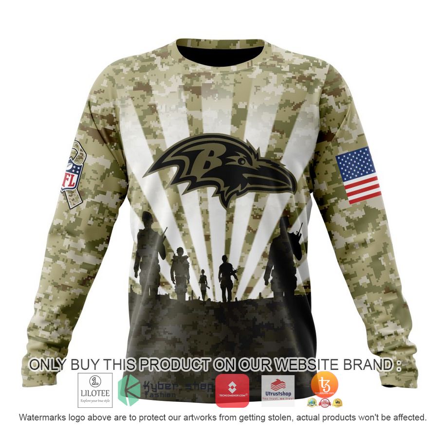 HOT Personalized NFL Baltimore Ravens Salute To Service Honor Veterans And Their Families 3D Shirt, Hoodie 6 personalized nfl baltimore ravens salute to service honor veterans and their families 3d shirt hoodie 6 49298