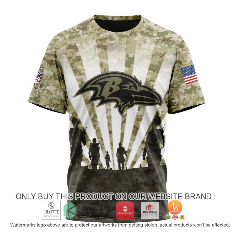 HOT Personalized NFL Baltimore Ravens Salute To Service Honor Veterans And Their Families 3D Shirt, Hoodie 8 personalized nfl baltimore ravens salute to service honor veterans and their families 3d shirt hoodie 8 69654