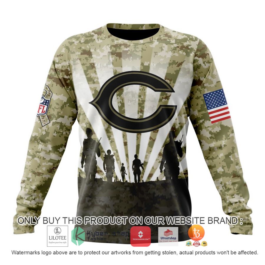 HOT Personalized NFL Chicago Bears Salute To Service Honor Veterans And Their Families 3D Shirt, Hoodie 6 personalized nfl chicago bears salute to service honor veterans and their families 3d shirt hoodie 6 94981
