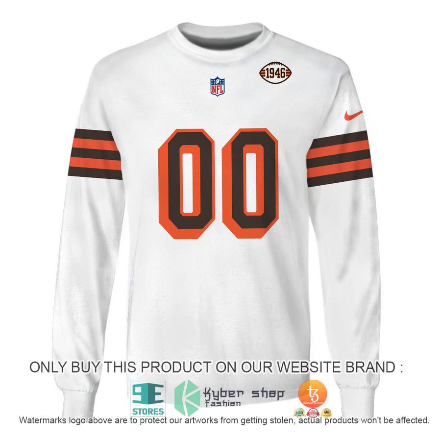 personalized nfl cleveland browns white shirt hoodie 5 11288
