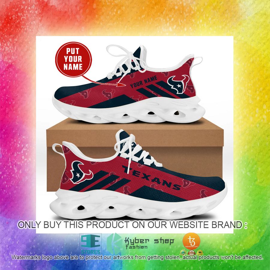 NEW Personalized NFL Houston Texans Red Max Soul Sneaker 3 personalized nfl houston texans red max soul shoes 3 55740