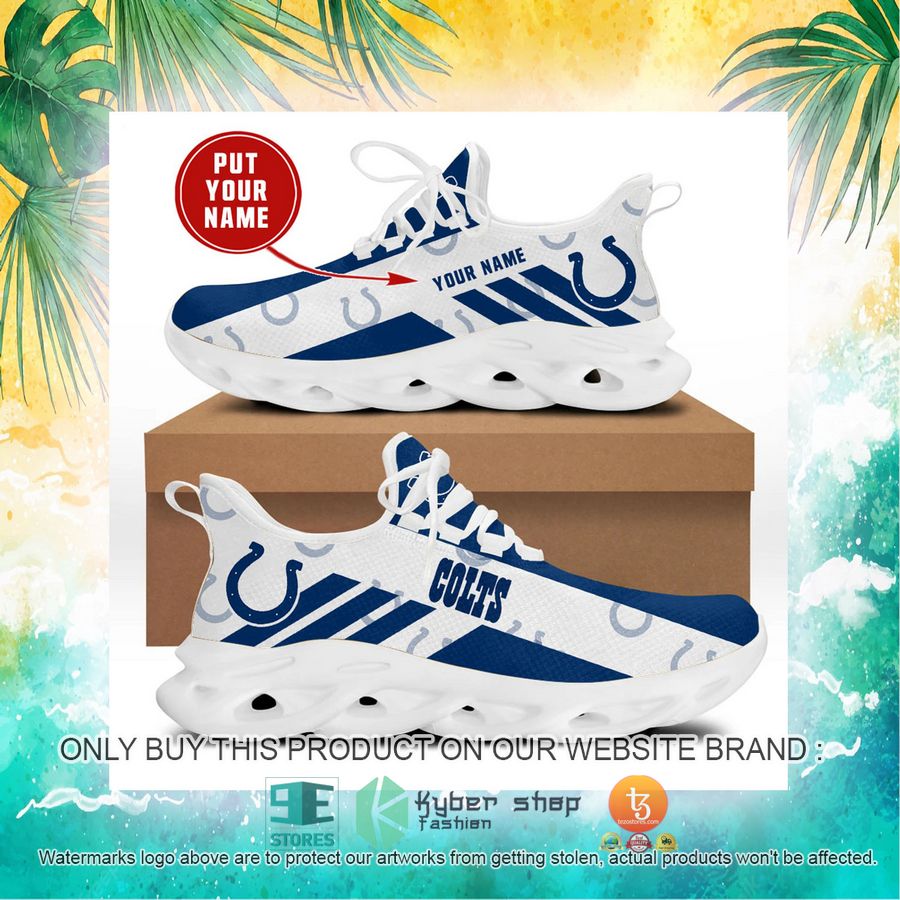 personalized nfl indianapolis colts white max soul shoes 4 65227