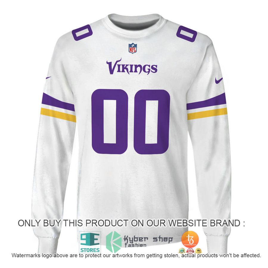 personalized nfl minnesota vikings white purple shirt hoodie 5 15492