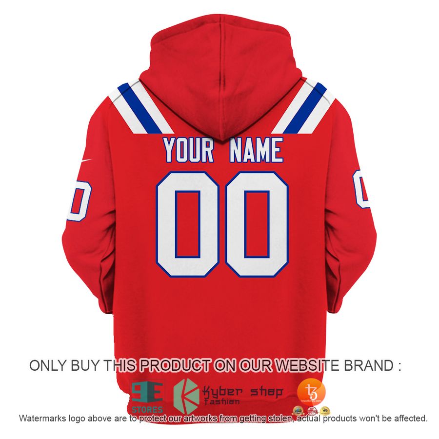 personalized nfl new england patriots red shirt hoodie 4 65295