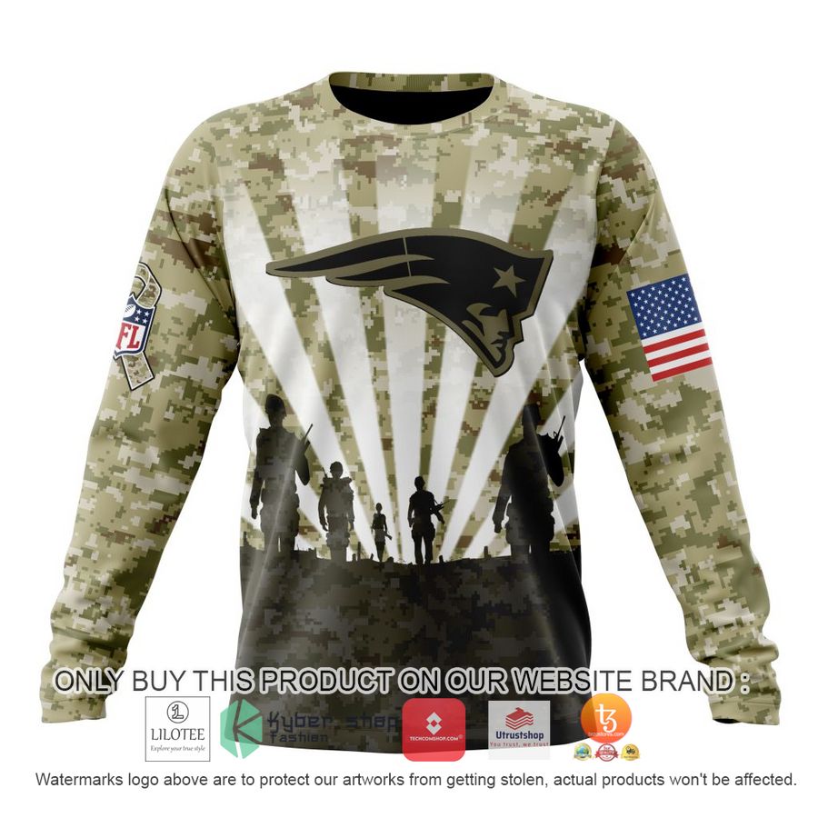 HOT Personalized NFL New England Patriots Salute To Service Honor Veterans And Their Families 3D Shirt, Hoodie 6 personalized nfl new england patriots salute to service honor veterans and their families 3d shirt hoodie 6 53015