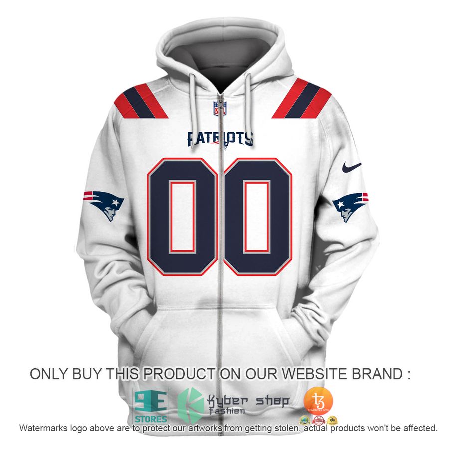 personalized nfl new england patriots white shirt hoodie 3 70930