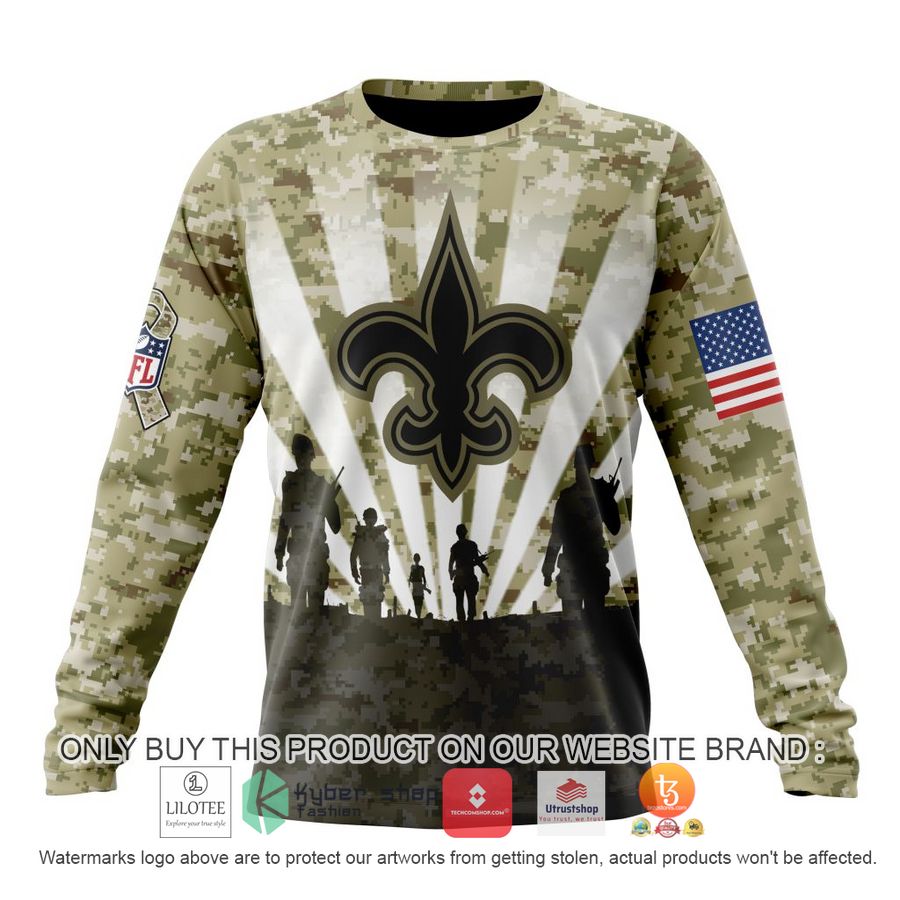 HOT Personalized NFL New Orleans Saints Salute To Service Honor Veterans And Their Families 3D Shirt, Hoodie 6 personalized nfl new orleans saints salute to service honor veterans and their families 3d shirt hoodie 6 40483