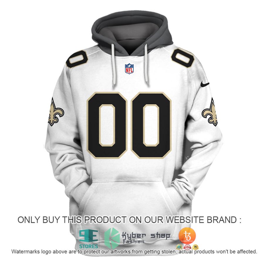 personalized nfl new orleans saints white shirt hoodie 2 8838